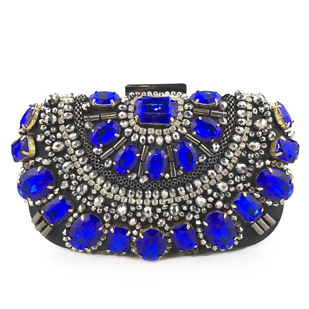 Blue Rhinestone Embellished Evening Bag ♥️